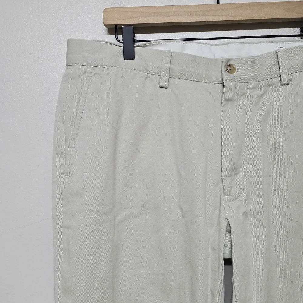 Polo Ralph Lauren Slim Fit Chino Pants Men 35x32 Khaki Beige Cotton Dress Casual